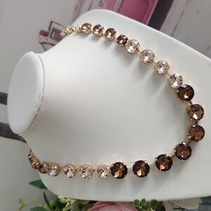 Gorgeous Gold And Brown Tones Necklace..new..classy blingy!